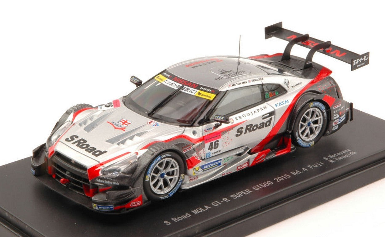 MODELLINO IN SCALA COMPATIBILE CON NISSAN GT-R N.46 14th FUJI GT500 2015 MOTOYAMA-YANAGIDA 1:43 EBBRO EB45279