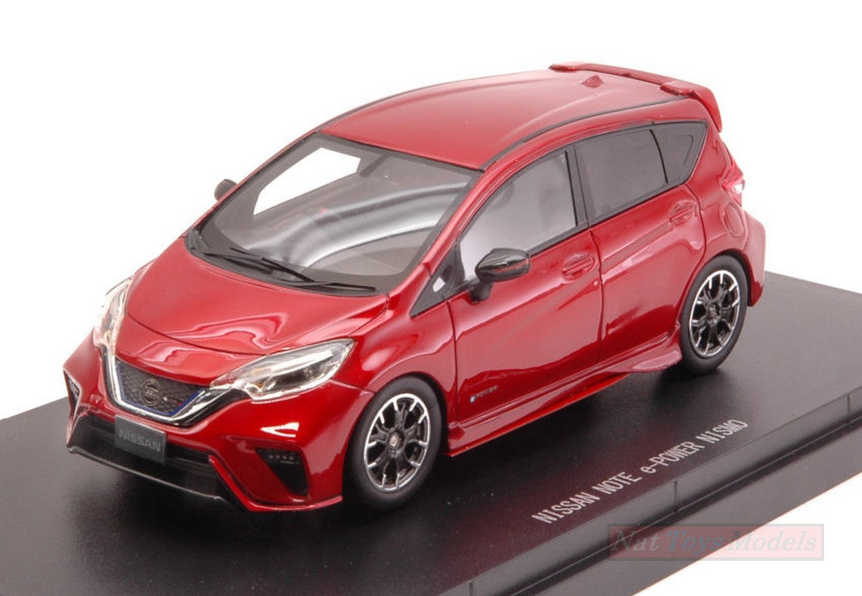 SCALE MODEL COMPATIBLE WITH NISSAN NOTE e-POWER NISMO 2017 METALLIC RED 1:43 EBBRO EB45442