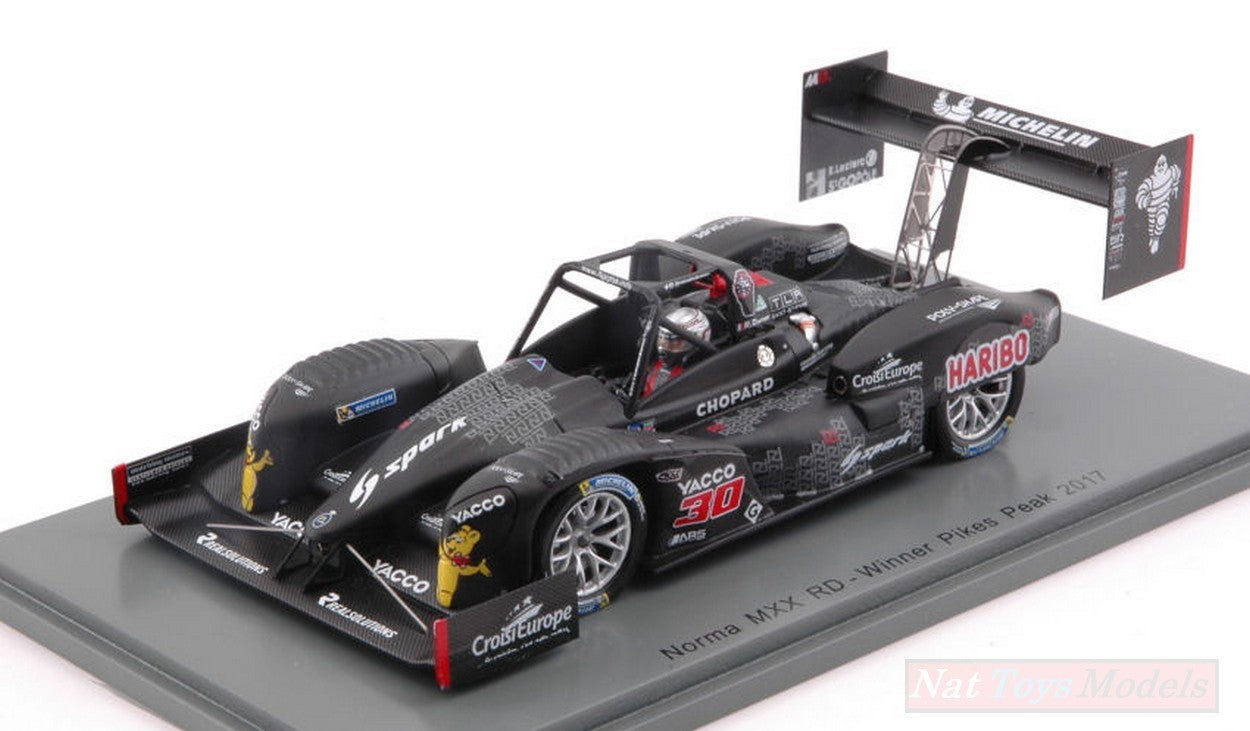 SCALE MODEL COMPATIBLE WITH NORMA MXX RD N.30 WINNER PIKES PEAK HILL CLIMB 2017 R.DUMAS 1:43 SPARK MODEL S43PP17