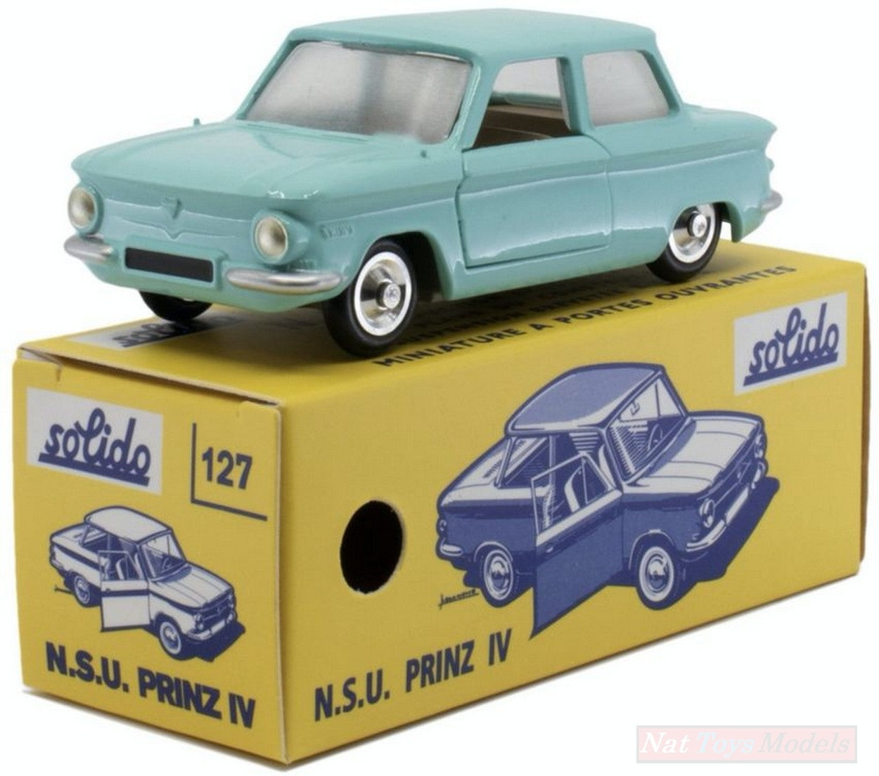 SCALE MODEL COMPATIBLE WITH NSU PRINZ IV TURQUOISE CLUB SOLID 1:43 SOLID SL1001271