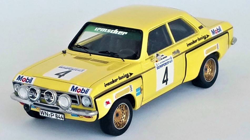 MODÈLE RÉDUIT COMPATIBLE AVEC OPEL ASCONA 2ème RALLYE SEMPERIT 1973 ROHRL/BERGER 1:43 TROFEU TFDSN104