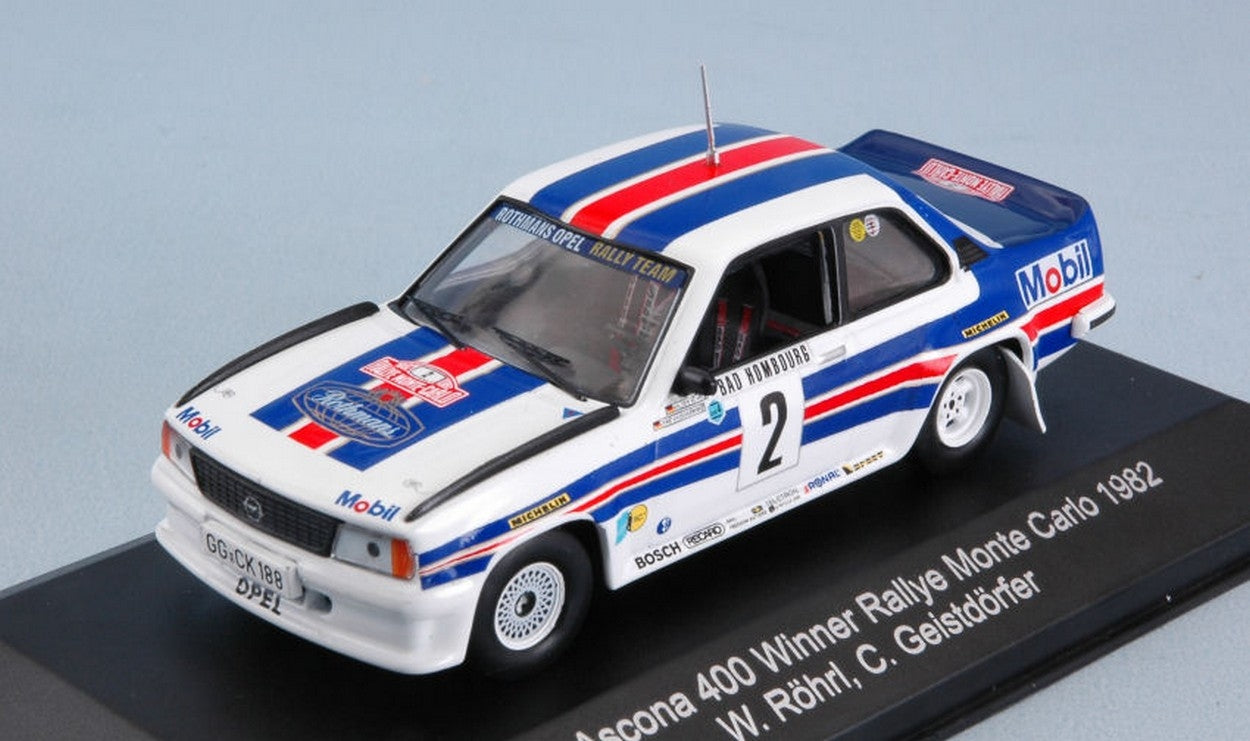 SCALE MODEL COMPATIBLE WITH OPEL ASCONA 400 N.2 WINNER MONTE CARLO 1982 W.ROHRL-C.GEISTDORFER 1:43 CMR CLASSIC MODEL REPL
