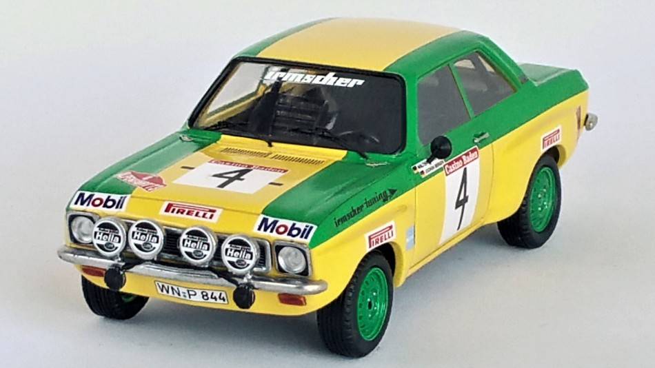MODELLINO IN SCALA COMPATIBILE CON OPEL ASCONA ALPENFAHRT RALLY 1973 ROHRL/BERGER 1:43 TROFEU TFDSN70