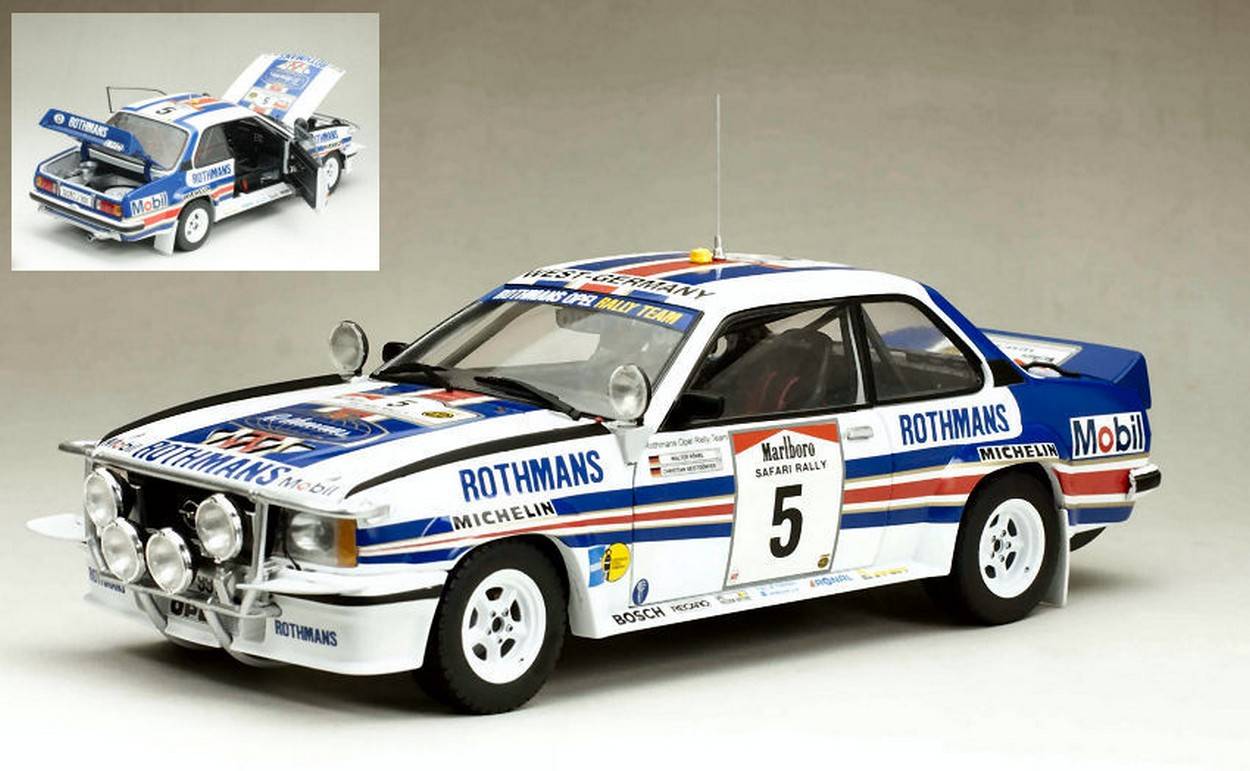 MODÈLE RÉDUIT COMPATIBLE AVEC OPEL ASCONA B 400 N.5 2ème RALLYE SAFARI 1982 W.ROHRL-C.GEISTDORFER 1:18 SUNSTAR SS5378