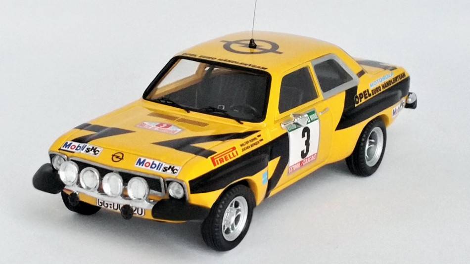MODÈLE RÉDUIT COMPATIBLE AVEC OPEL ASCONA N.3 RALLYE DU PORTUGAL 1975 ROHRL/BERGER 1:43 TROFEU TFDSN55