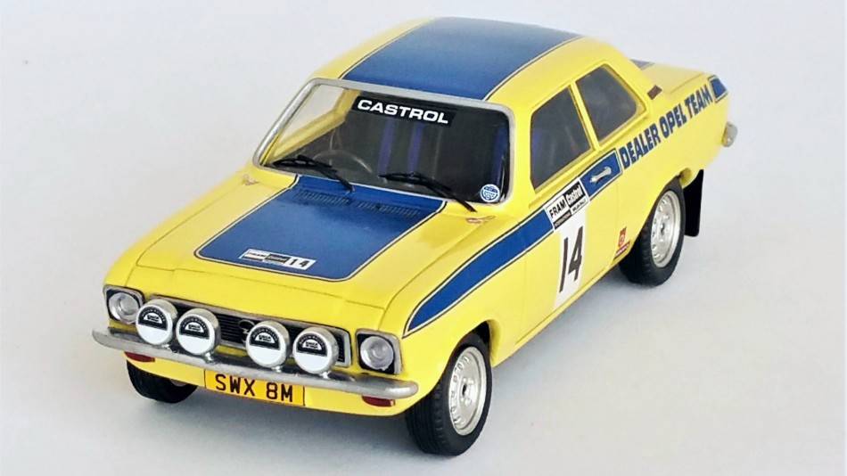 MODÈLE RÉDUIT COMPATIBLE AVEC OPEL ASCONA WELSH RALLY 1974 BROOKES/HUDSON-EVANS 1:43 TROFEU TFDSN110