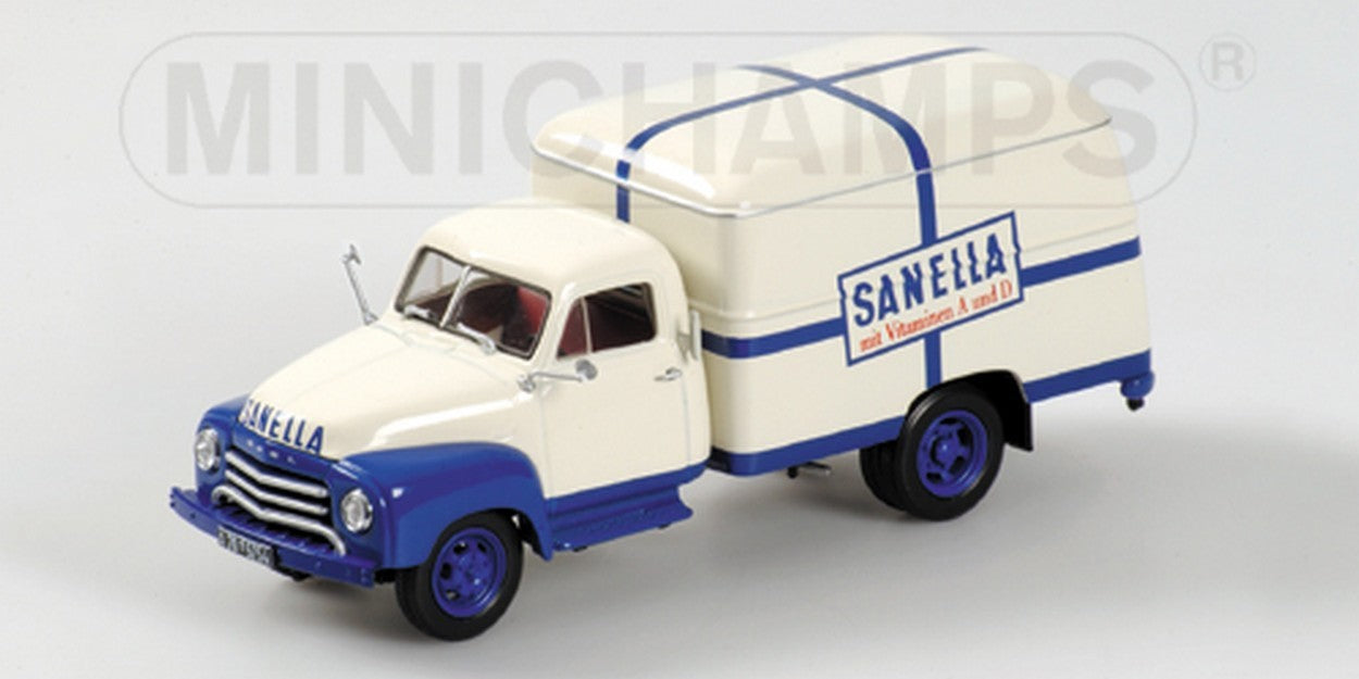 MODELLINO IN SCALA COMPATIBILE CON OPEL BLITZ 1,75 t SANELLA 1:43 MINICHAMPS PM439051041