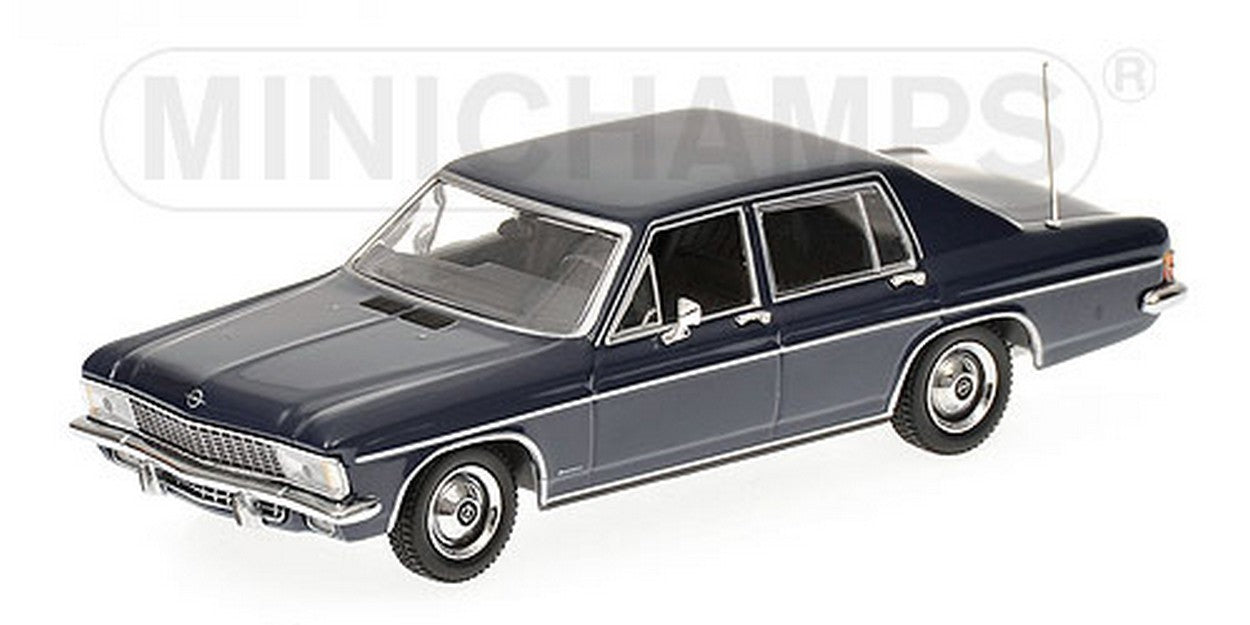 MODELLINO IN SCALA COMPATIBILE CON OPEL KAPITAN 1969 BLUE 1:43 MINICHAMPS PM430046002