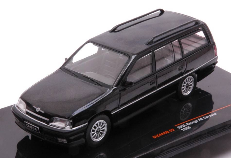 MODELLINO IN SCALA COMPATIBILE CON OPEL OMEGA A2 CARAVAN 1990 BLACK 1:43 IXO MODEL CLC444