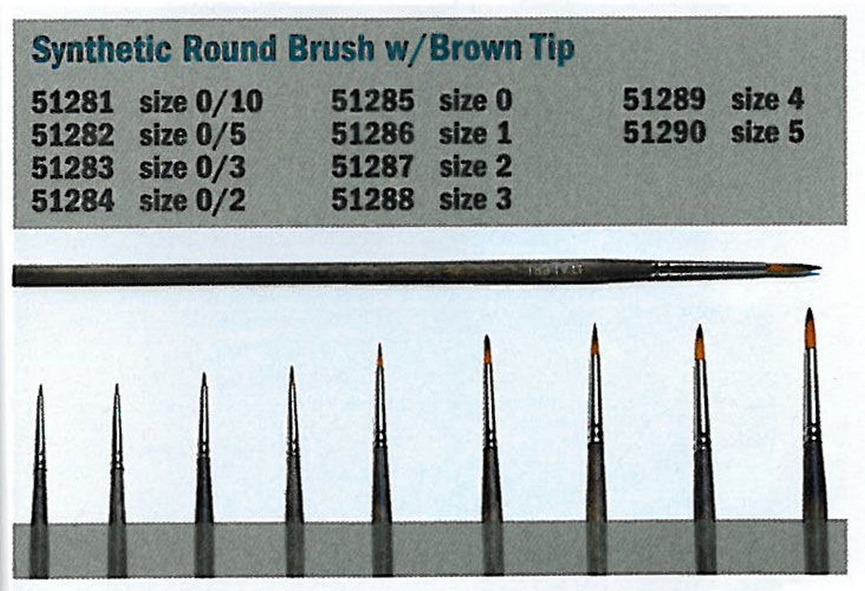 MODELING COLORS ROUND SYNTHETIC BRUSH 0/10 PCS.6 ITALERI IT51281