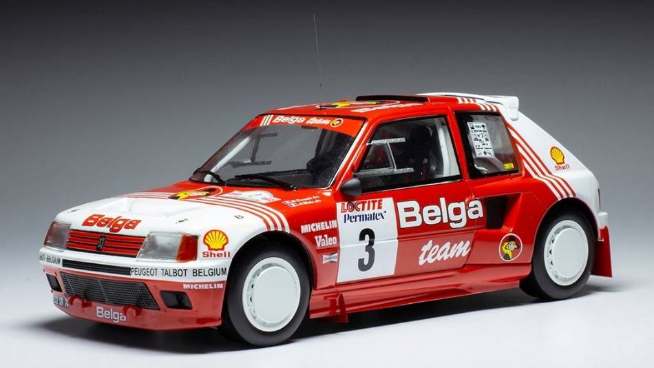 SCALE MODEL COMPATIBLE WITH PEUGEOT 205 T16 N.3 RALLY YPRES 1985 DARNICHE/MAHE 1:18
IXO MODEL 18RMC135