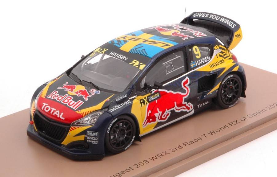 MODÈLE RÉDUIT COMPATIBLE AVEC PEUGEOT 208 WRX N.9 3ème RACE 7 ESPAGNE 2020 KEVIN HANSEN 1:43 SPARK MODEL S7881