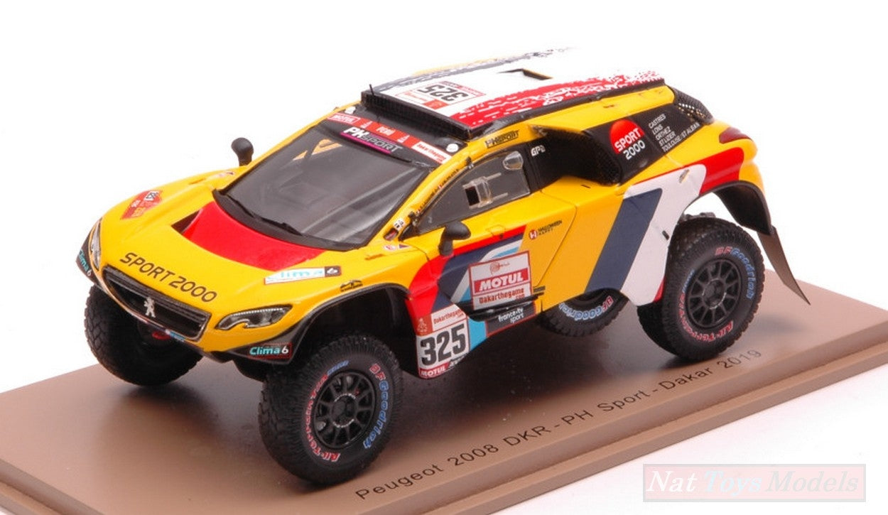 MODELLINO IN SCALA COMPATIBILE CON PEUGEOT 3008 DKR N.325 DAKAR 2019 P.LACHAUME-J.M.POLATO 1:43 SPARK MODEL S5628