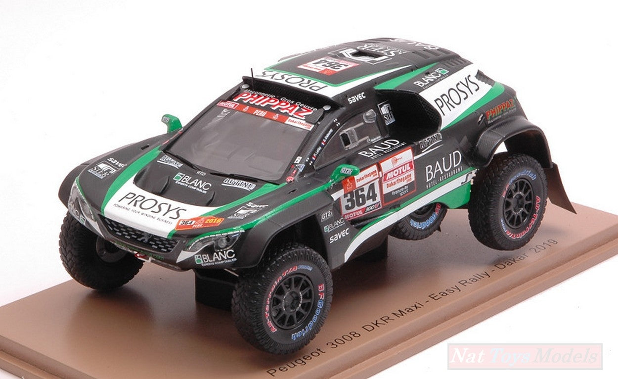 SCALE MODEL COMPATIBLE WITH PEUGEOT 3008 DKR N.364 DAKAR 2019 P.LAFAY-S.DELAUNAY 1:43 SPARK MODEL S5630