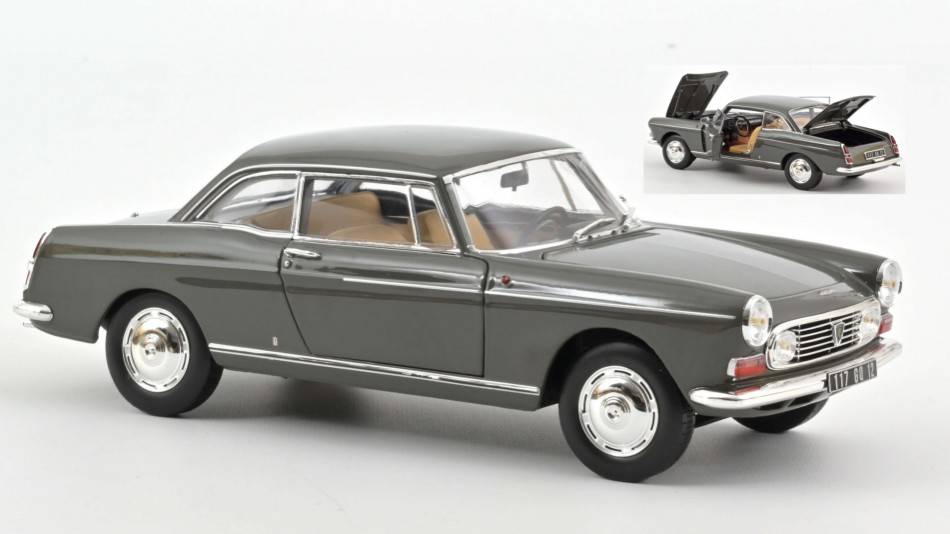 SCALE MODEL COMPATIBLE WITH PEUGEOT 404 COUPE 1967 GRAPHITE GRAY 1:18 NOREV NV184834