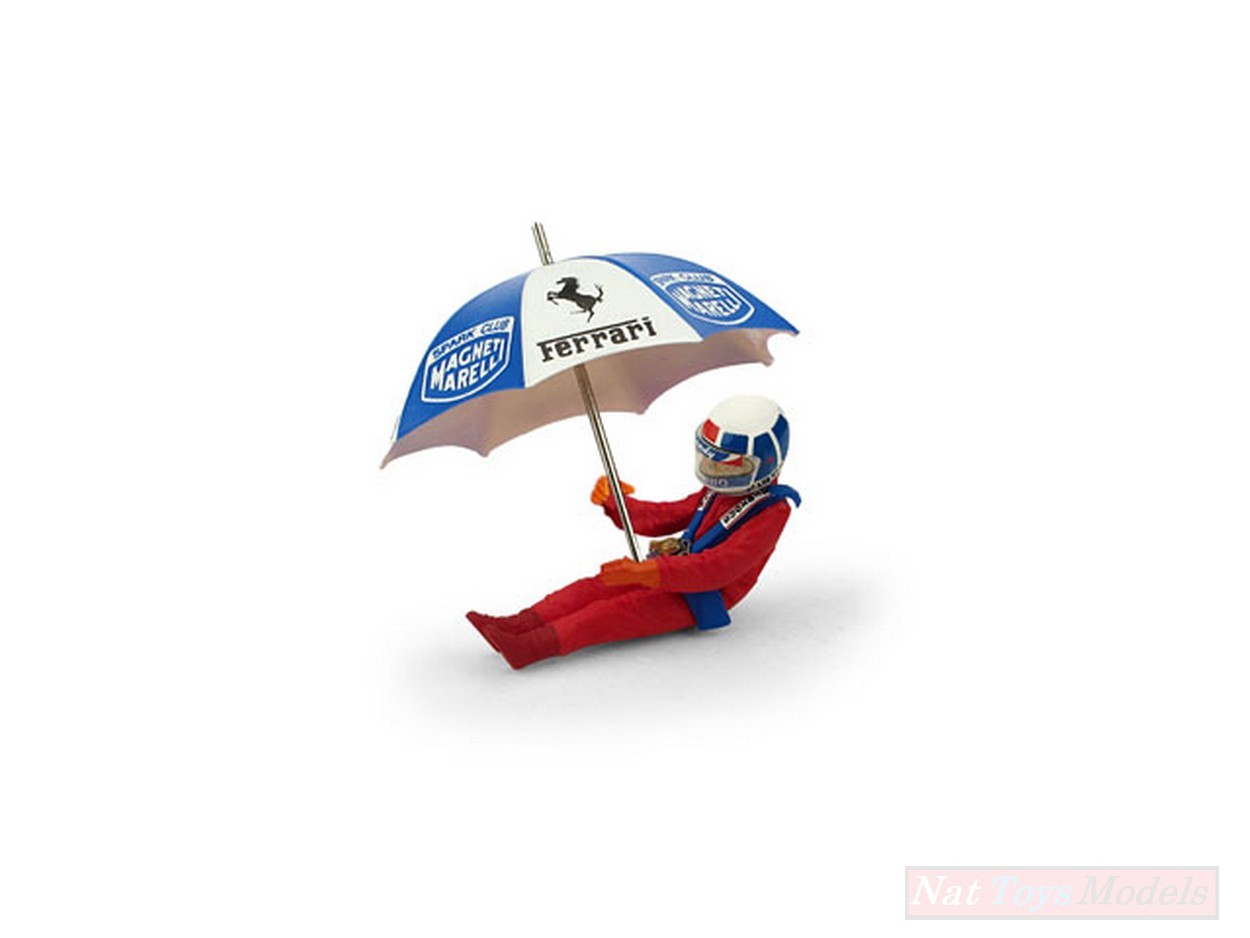 MODELLINO IN SCALA COMPATIBILE CON PILOTINO D.PIRONI x 268-273 + OMBRELLINO 1:43 BRUMM BMCH02U