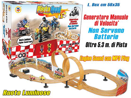 SCALE MODEL COMPATIBLE WITH QUAD TRACK 5.3 m W/MANUAL GENERATOR TEOREMA TE2098