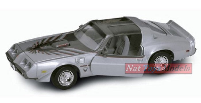 MODELLINO IN SCALA COMPATIBILE CON PONTIAC FIREBIRD TRANS AM 1979 SILVER 1:18 YAT MING YM92378S