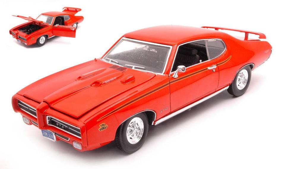 MODELLINO IN SCALA COMPATIBILE CON PONTIAC GTO JUDGE 1969 ORANGE 1:18 MOTORMAX MTM73133O