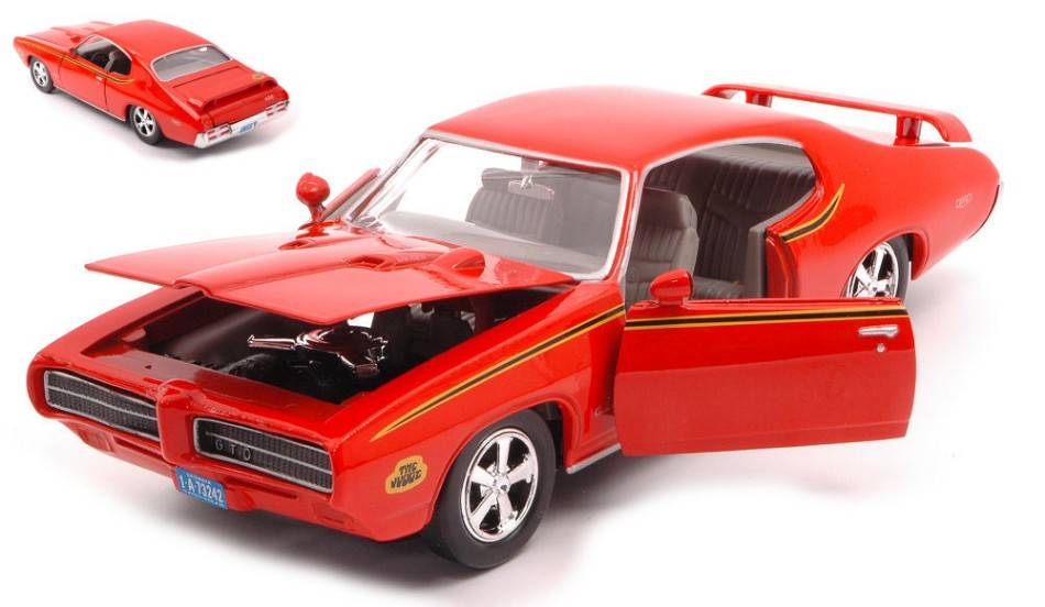 SCALE MODEL COMPATIBLE WITH PONTIAC GTO JUDGE 1969 ORANGE 1:24 MOTORMAX MTM73242O