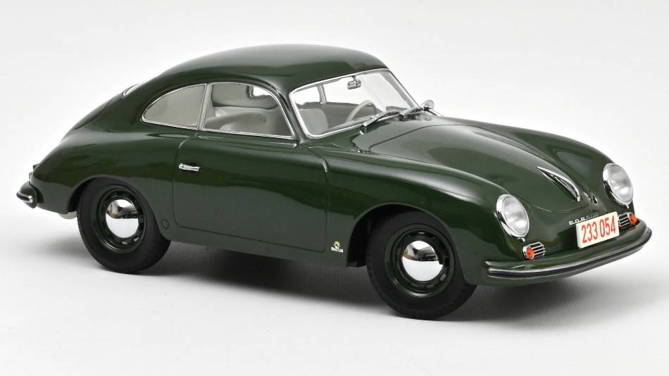 SCALE MODEL COMPATIBLE WITH PORSCHE 356 COUPE' 1954 GREEN 1:18 NOREV NV187453