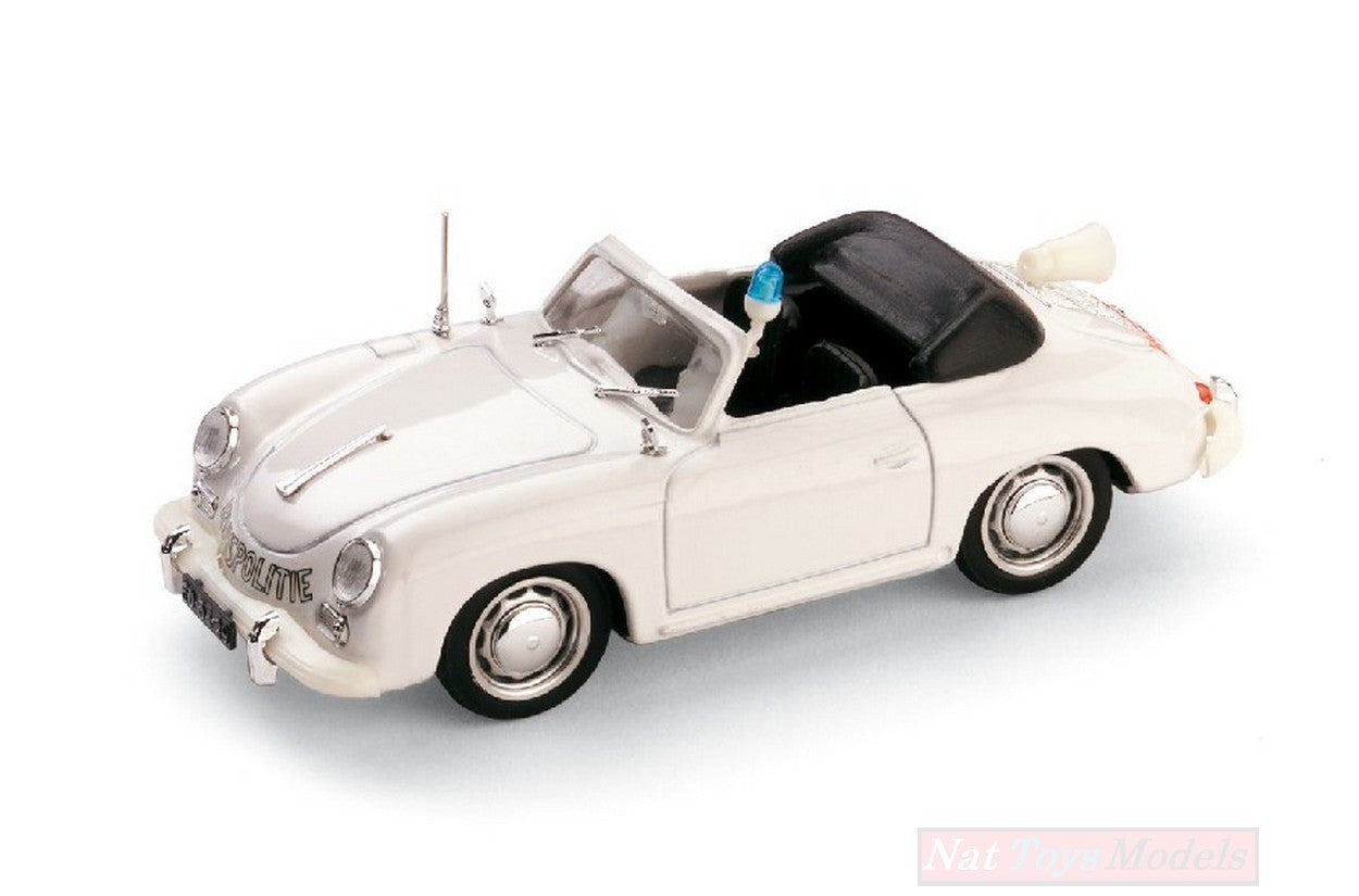 MODELLINO IN SCALA COMPATIBILE CON PORSCHE 356 POLIZIA OLANDESE 1952 APERTA 1:43 BRUMM BM0198B