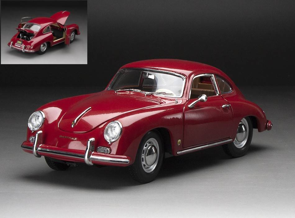 MODELLINO IN SCALA COMPATIBILE CON PORSCHE 356A 1500 GS CARRERA GT 1957 RED 1:18 SUNSTAR SS1350
