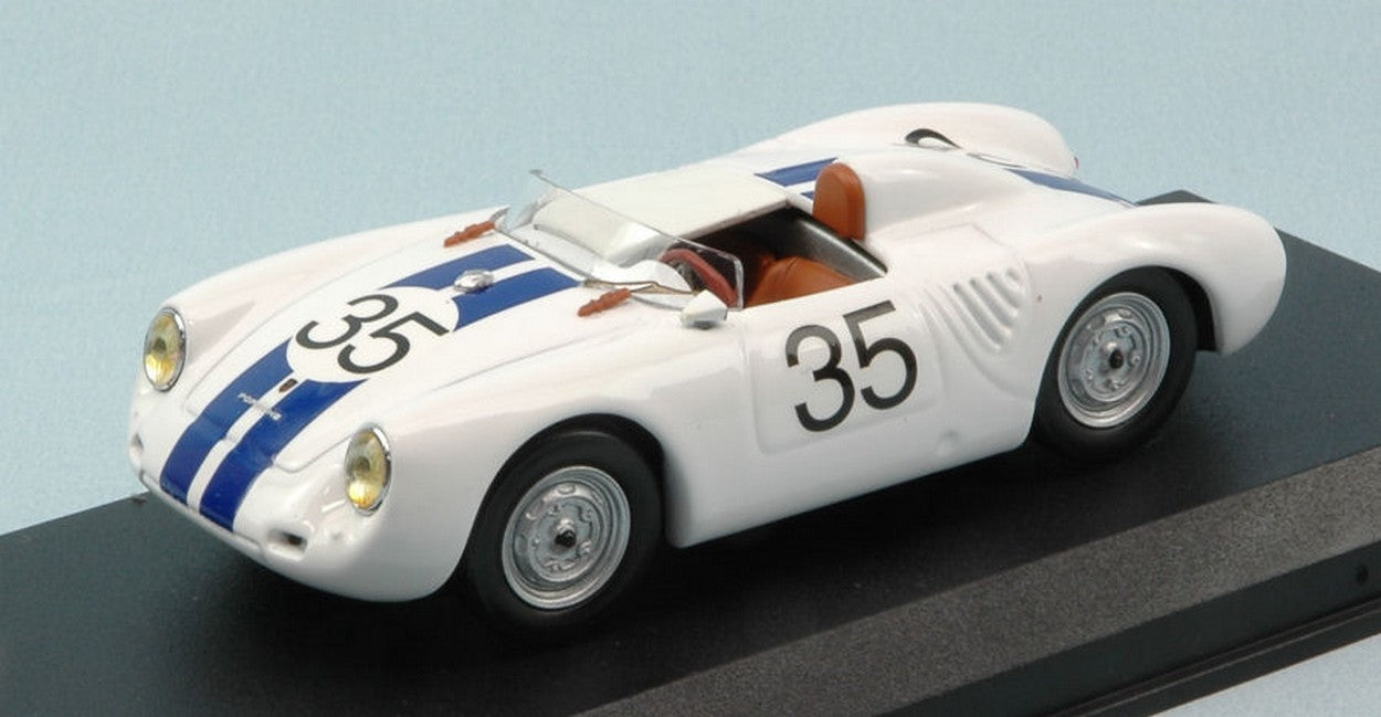 SCALE MODEL COMPATIBLE WITH PORSCHE 550 RS N.35 8th LM 1957 E.HUGUS-BARON CGDE BEAUFORT 1:43 BEST MODEL BT9619