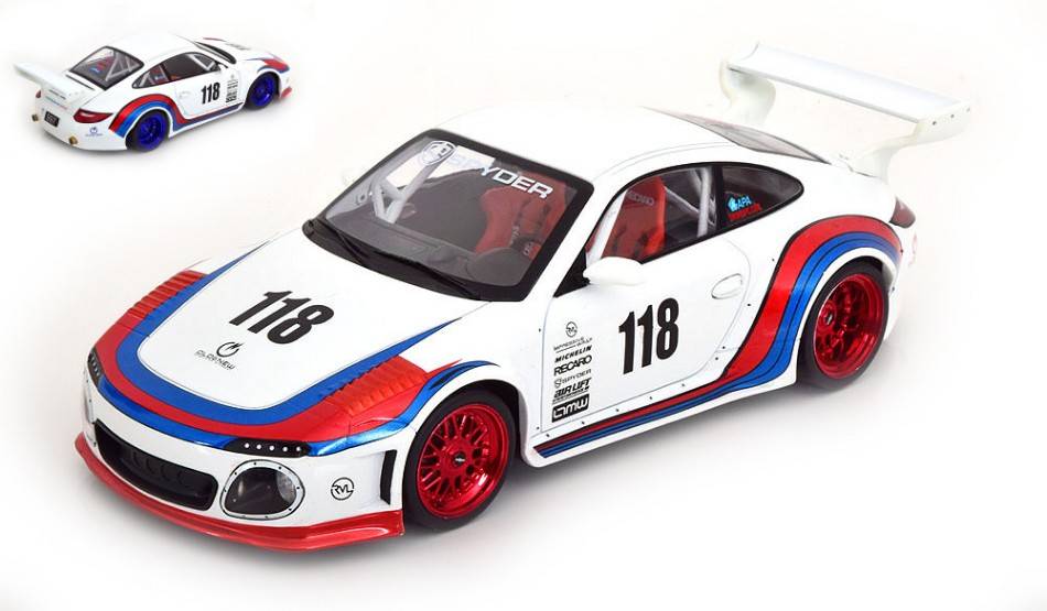 SCALE MODEL COMPATIBLE WITH PORSCHE 911 (997) RWB OLD & NEW 2020 MARTINI WHITE 1:18 MODELCARGROUP MCG18328