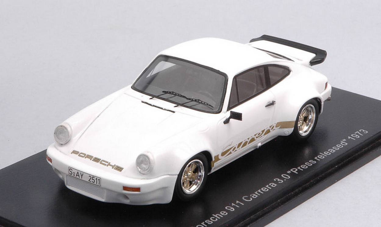 MODELLINO IN SCALA COMPATIBILE CON PORSCHE 911 CARRERA RS 3.0 1974 WHITE 1:43 SPARK MODEL S4927