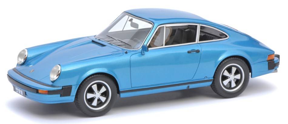 MODELE REDUIT COMPATIBLE AVEC PORSCHE 911 COUPE' BLEU "PRO RESIN" 1:18 SCHUCO SH450029700
