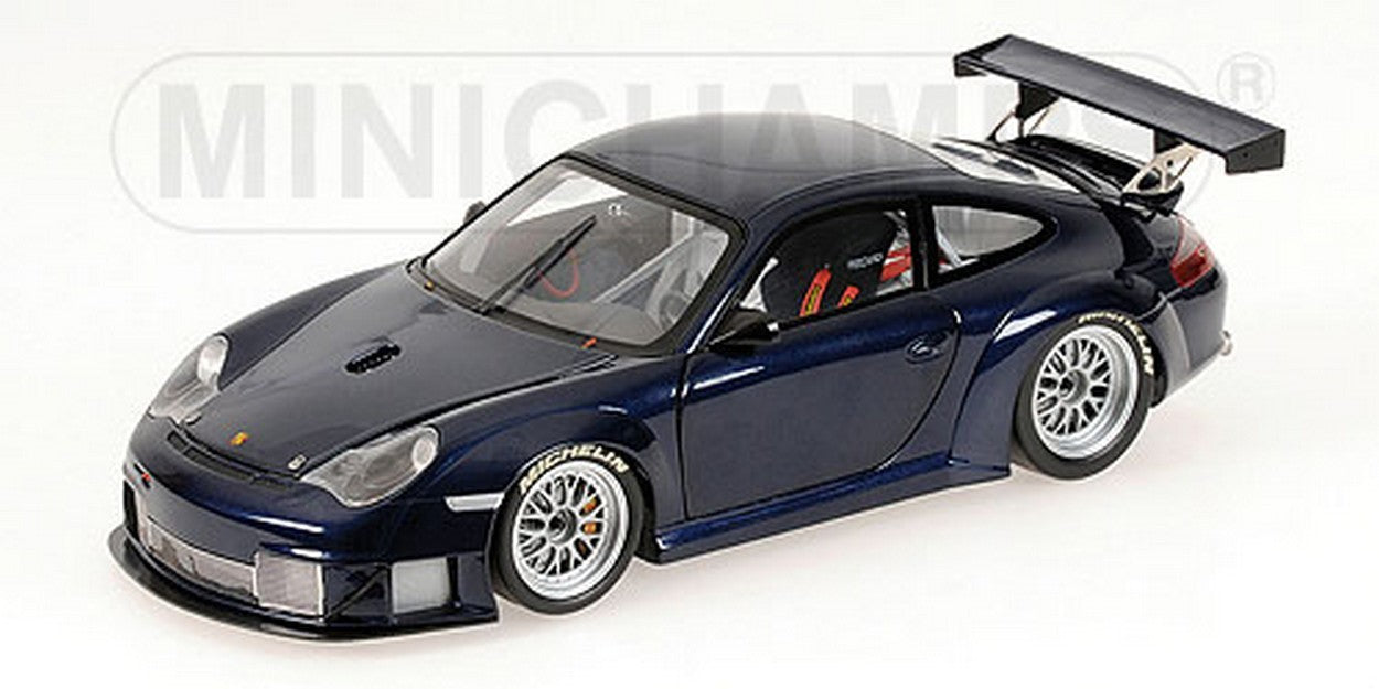 MODELLINO IN SCALA COMPATIBILE CON PORSCHE 911 GT 3 2004 BLUE 1:18 MINICHAMPS PM100046404