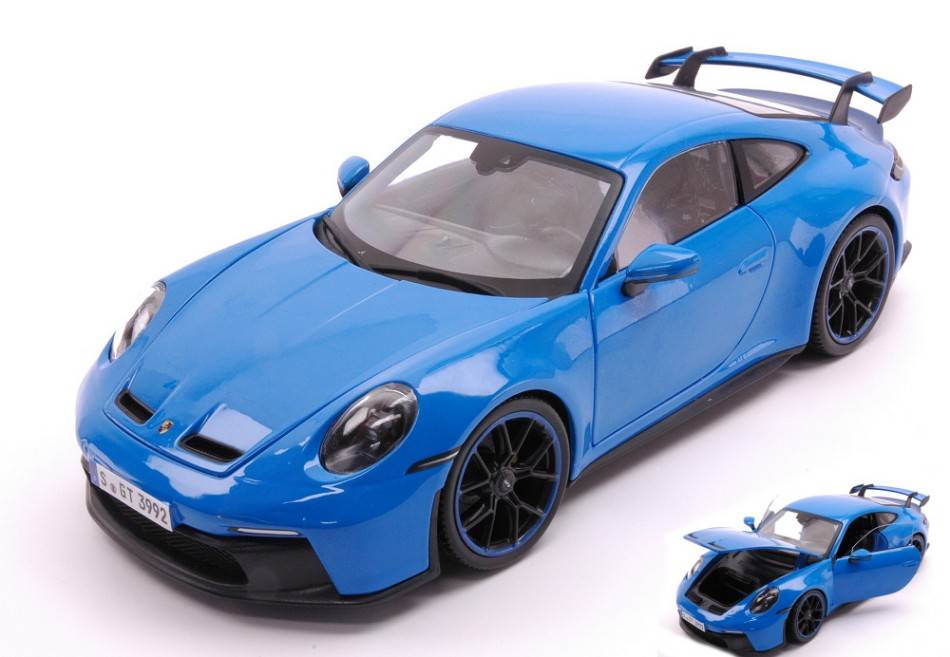 SCALE MODEL COMPATIBLE WITH PORSCHE 911 GT3 2022 BLUE 1:18 MAISTO MI36458