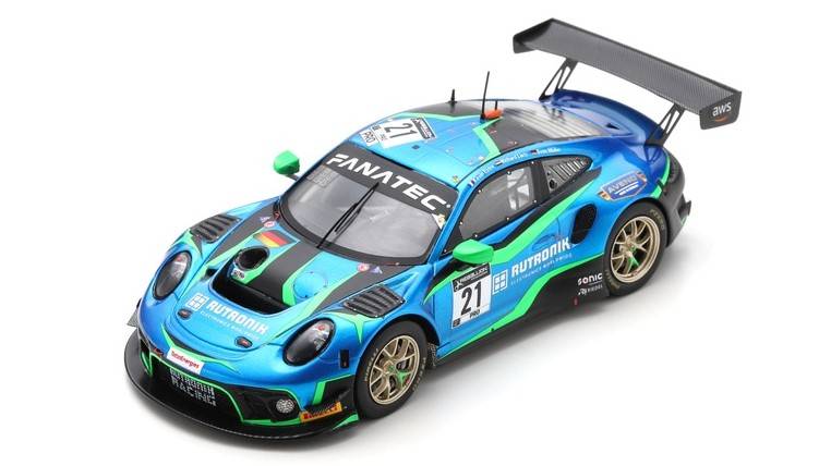 SCALE MODEL COMPATIBLE WITH PORSCHE 911 GT3 N.21 24 H SPA 2021 MULLER-LIETZ-ESTRE 1:43 SPARK MODEL SB479