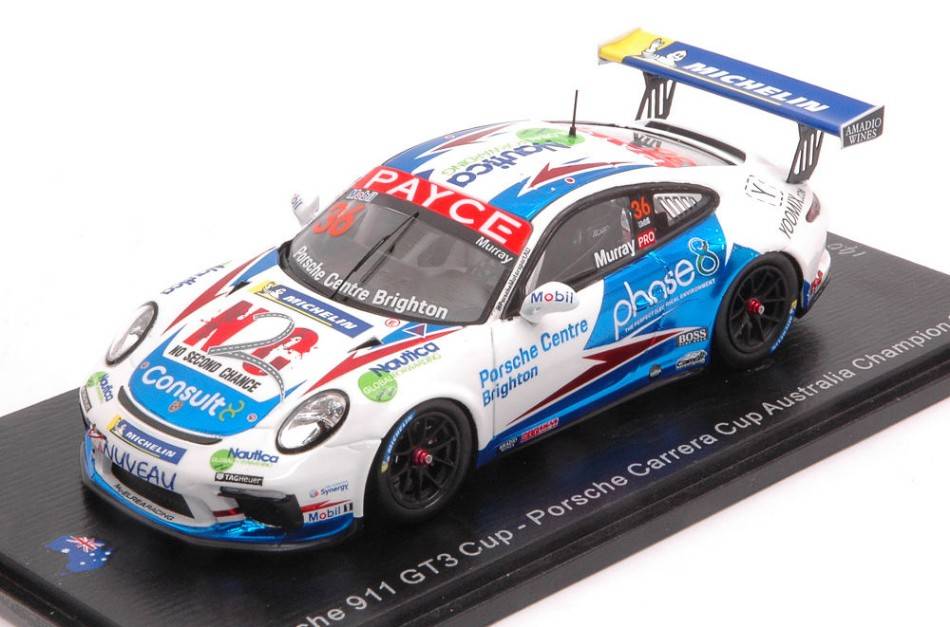 SCALE MODEL COMPATIBLE WITH PORSCHE 911 GT3 N.36 CUP AUSTRALIA CHAMPION 2020 COOPER MURRAY 1:43 SPARK MODEL AS058