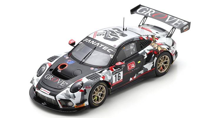 SCALE MODEL COMPATIBLE WITH PORSCHE 911 GT3 R N.16 24 H SPA 2022 D'SILVA-S.GROVE-B.GROVE-PAYNE 1:43 SPARK MODEL SB530