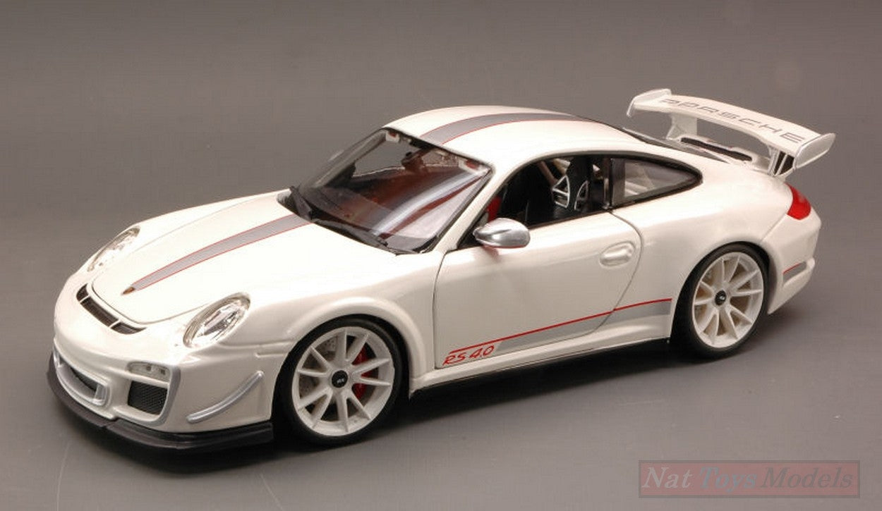 MODELLINO IN SCALA COMPATIBILE CON PORSCHE 911 GT3 RS 4.0 2012 WHITE 1:18 BURAGO BU11036W