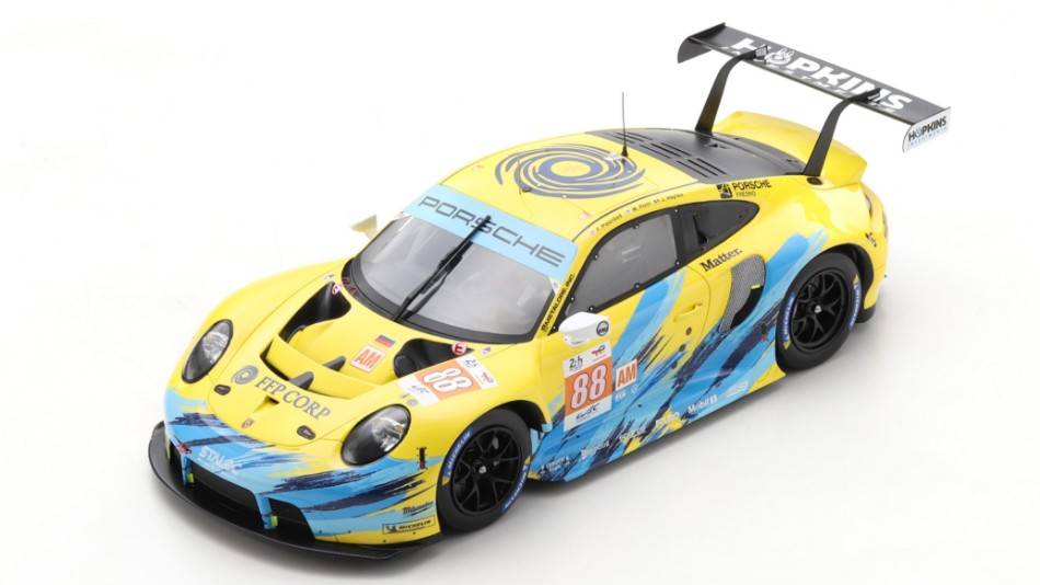 SCALE MODEL COMPATIBLE WITH PORSCHE 911 RSR N.88 LM 2022 POORDAD-ROOT-HEYLEN 1:18 SPARK MODEL 18S822