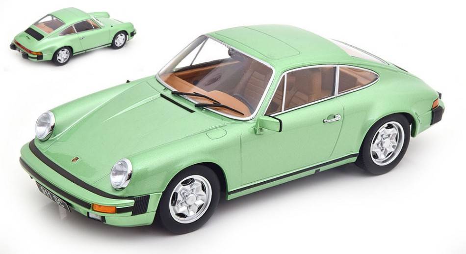 MODELLINO IN SCALA COMPATIBILE CON PORSCHE 911 SC COUPE' 1978 LIGHT GREEN METALLIC 1:18 KK SCALE KKDC180802