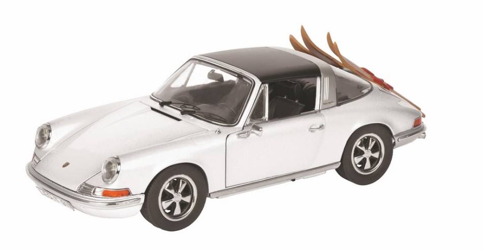 MODELLINO IN SCALA COMPATIBILE CON PORSCHE 911 TARGA W/SKI 1:43 SCHUCO SH3678