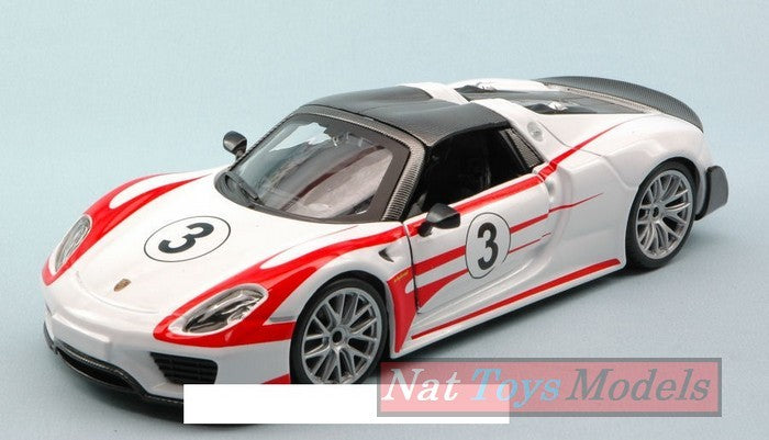 SCALE MODEL COMPATIBLE WITH PORSCHE 918 WEISSACH PACKAGE N.3 2013 0-100 2.6 sec 1:24 BURAGO BU28009W