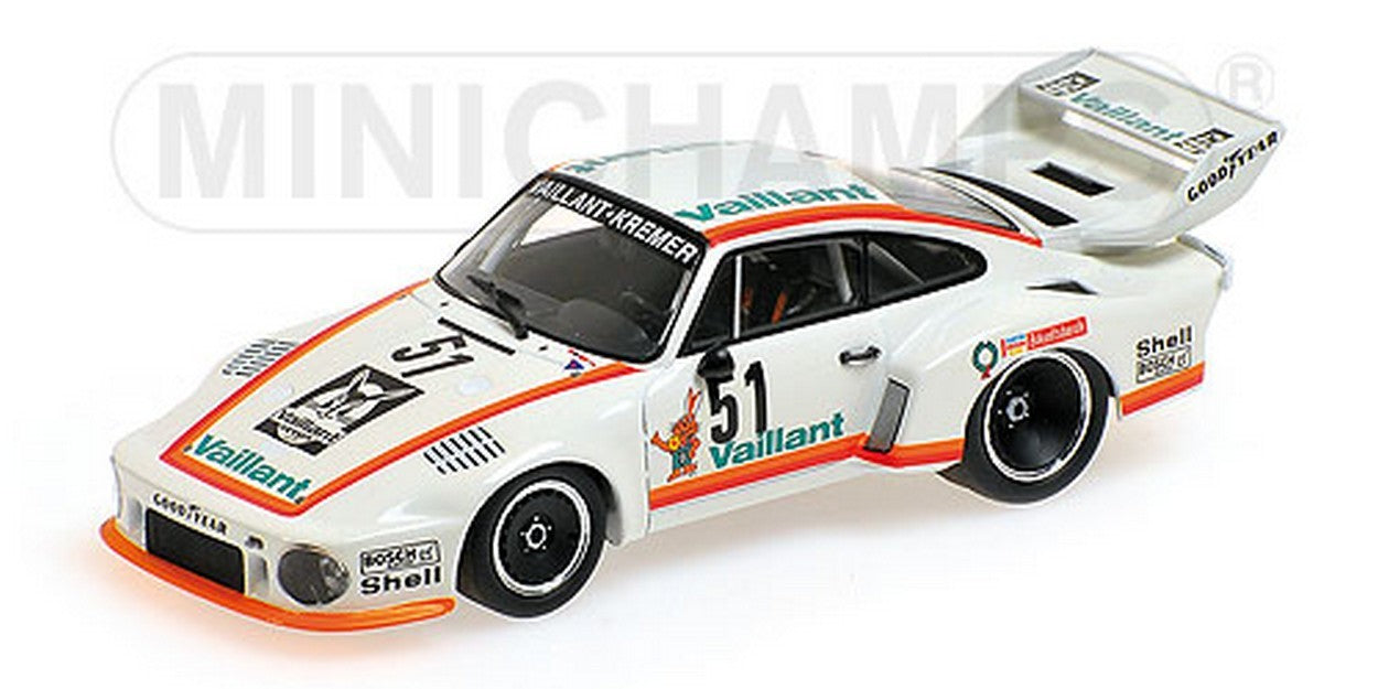 MODÈLE RÉDUIT COMPATIBLE AVEC PORSCHE 935/77 VAILLANT N.51 ZOLDER 1977 BOB WOLLEK 1:43 MINICHAMPS PM400776351