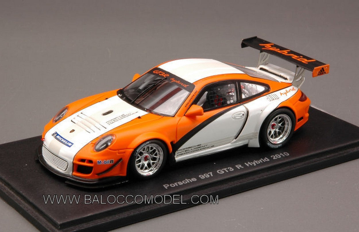 MODELE REDUIT COMPATIBLE AVEC PORSCHE 997 GT3 R HYBRID 2010 1:43 SPARK MODEL S2088