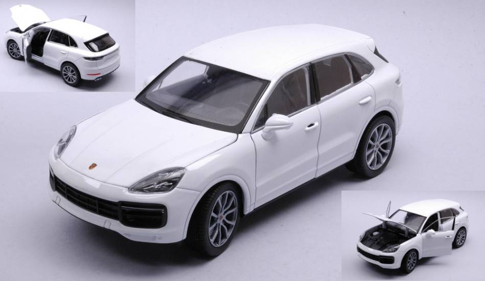 SCALE MODEL COMPATIBLE WITH PORSCHE CAYENNE TURBO WHITE 1:24 WELLY WE24092W