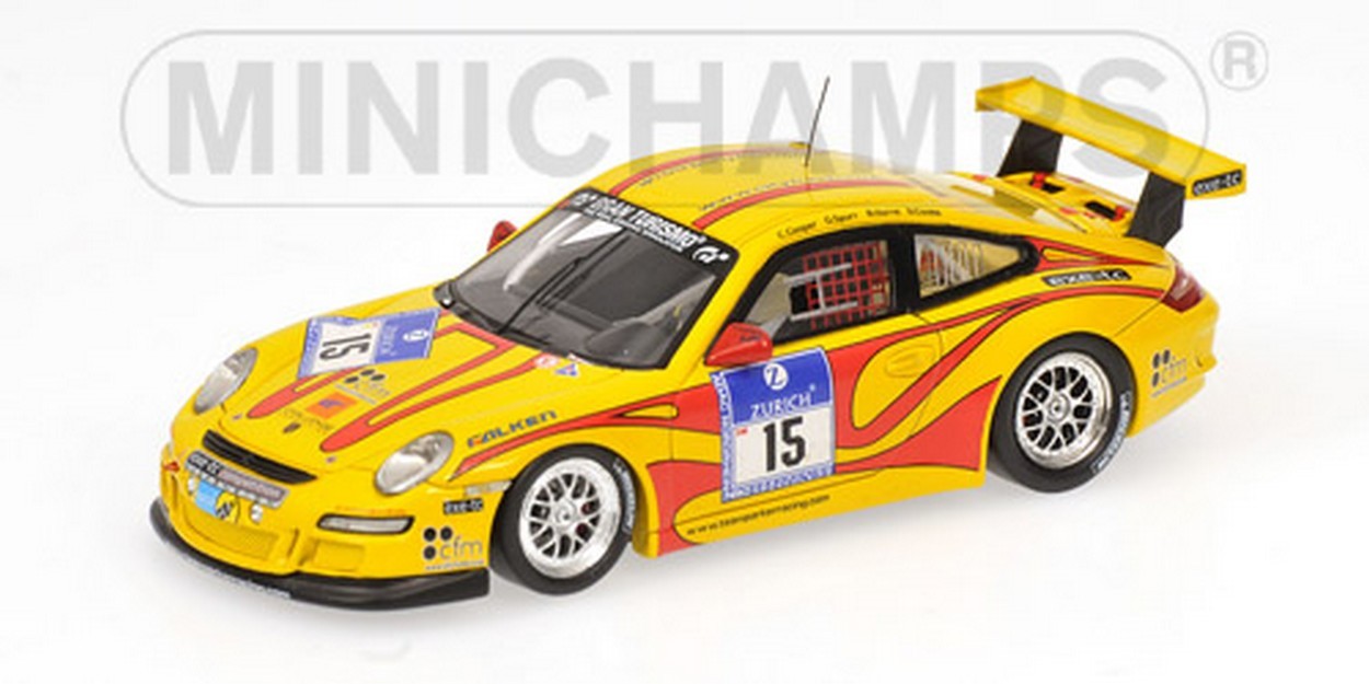 MODELE REDUIT COMPATIBLE AVEC PORSCHE GT3 997 N.15 NURBURGRING 2010 1:43 MINICHAMPS PM437106715