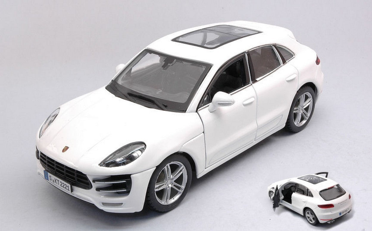SCALE MODEL COMPATIBLE WITH PORSCHE MACAN 2015 WHITE 1:24 BURAGO BU21077W