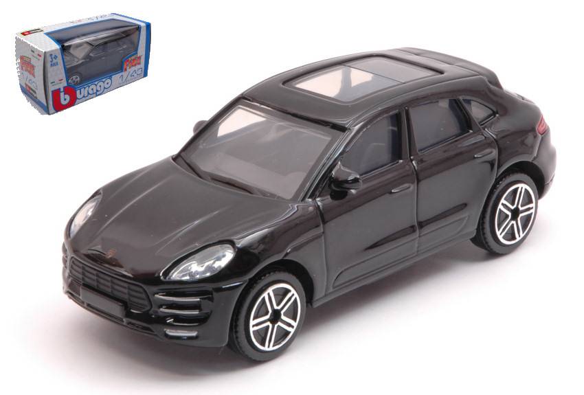 MODELLINO IN SCALA COMPATIBILE CON PORSCHE MACAN BLACK 1:43 BURAGO BU30299B