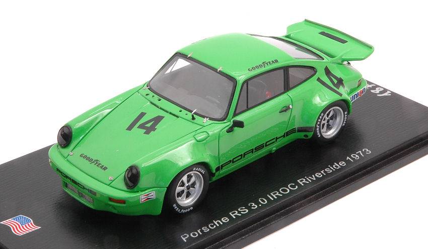 SCALE MODEL COMPATIBLE WITH PORSCHE RS 3.0 N.14 IROC RIVERSIDE 1973 EMERSON FITTIPALDI 1:43 SPARK MODEL US141