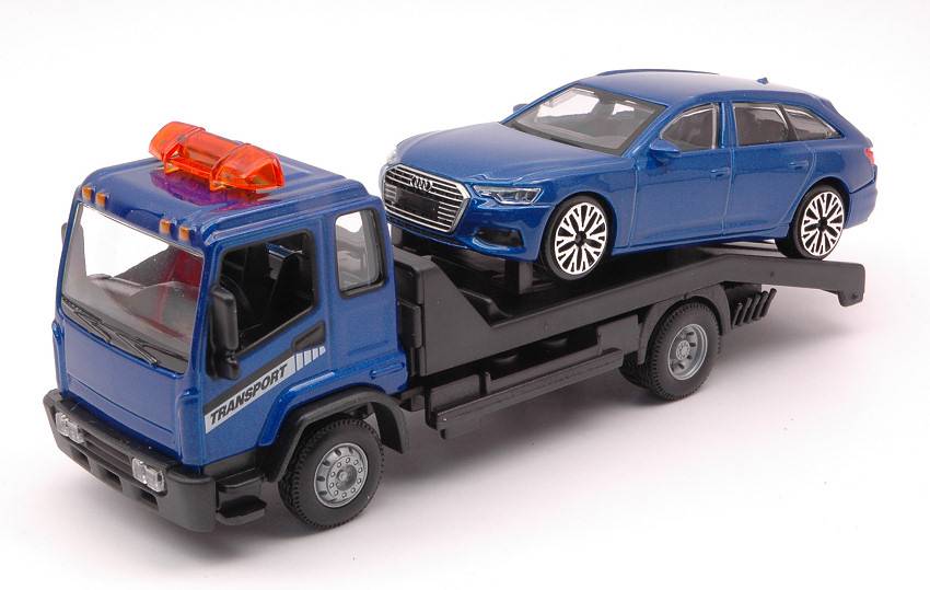 MODELE REDUIT COMPATIBLE AVEC REMORQUEUSE + AUDI A6 AVANT 1:43 BURAGO BU31418