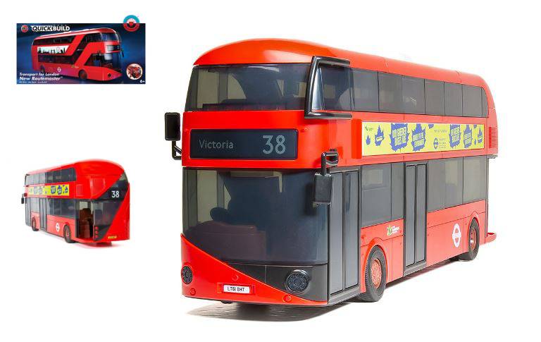 SCALE MODEL COMPATIBLE WITH QUICK BUILD NEW ROUTEMASTER BUS 30 cm AIRFIX J6050